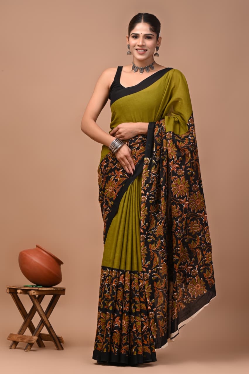 Cotton mulmul saree -01