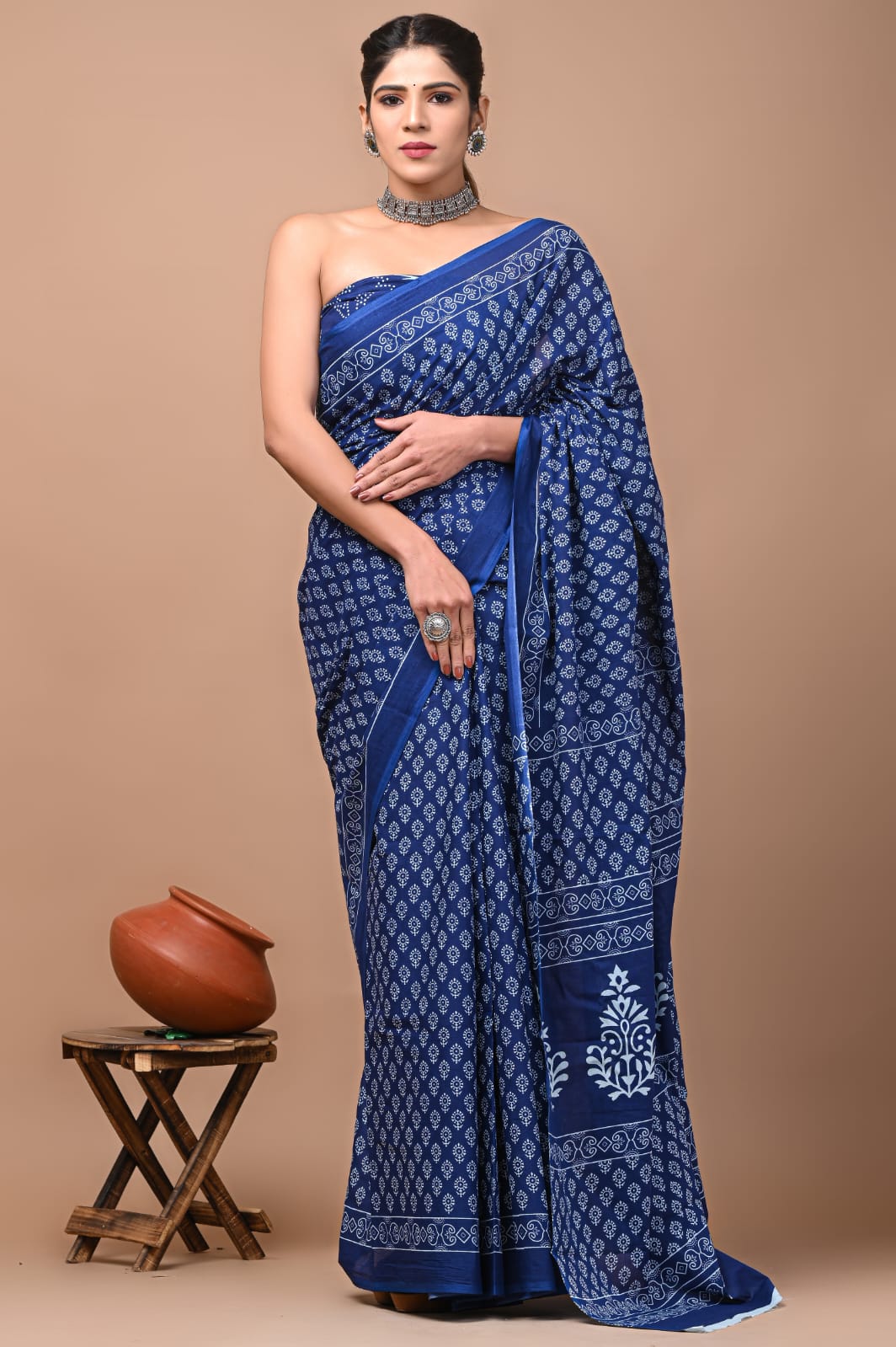 Cotton mulmul saree -02